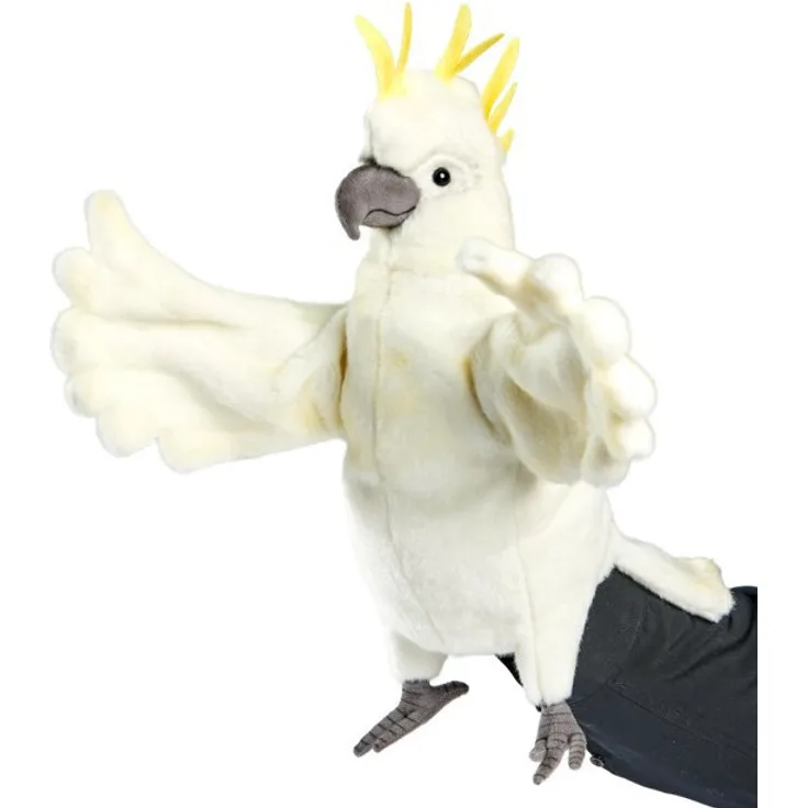 Hansa Creation Handpuppe Kakadu, Kuscheltier, extrem weich und detailreich
