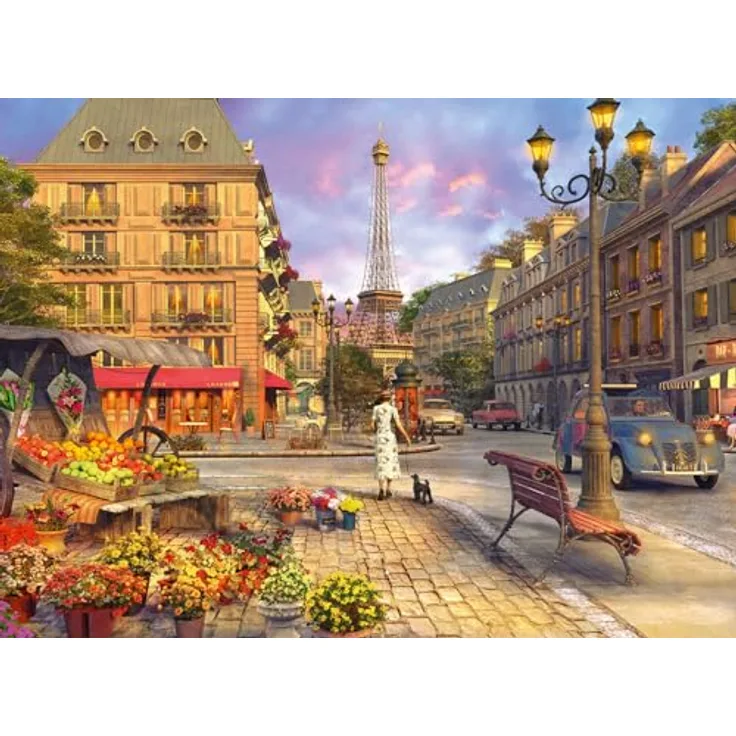 Ravensburger Puzzle 12000198 - Spaziergang durch Paris - 500 Teile Puzzle für Erwachsene und Kinder ab 12 Jahren, Stadt-Puzzle Paris, Verschiedene Farben
