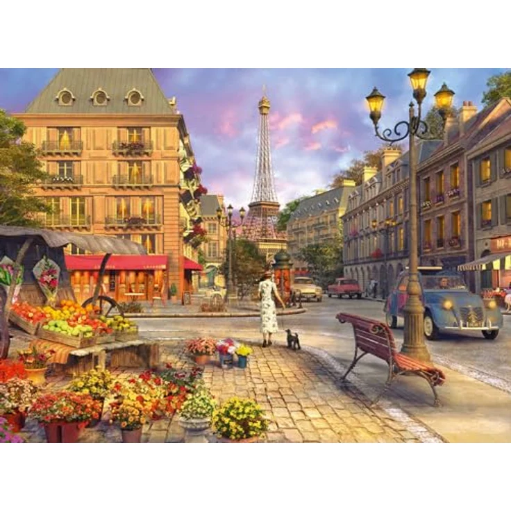 Ravensburger Puzzle 12000198 - Spaziergang durch Paris - 500 Teile Puzzle für Erwachsene und Kinder ab 12 Jahren, Stadt-Puzzle Paris, Verschiedene Farben – Bild 1