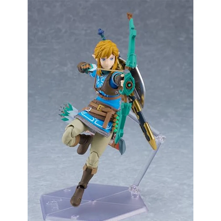 Good Smile Company Link Deluxe Ed. Fig. 15 cm The Legend of Zelda: Tears of the Kingdom Figma, inkl. Meisterschwert, Hyliano-Schild, Zubehörteile und Gesichtsplatten – Bild 2