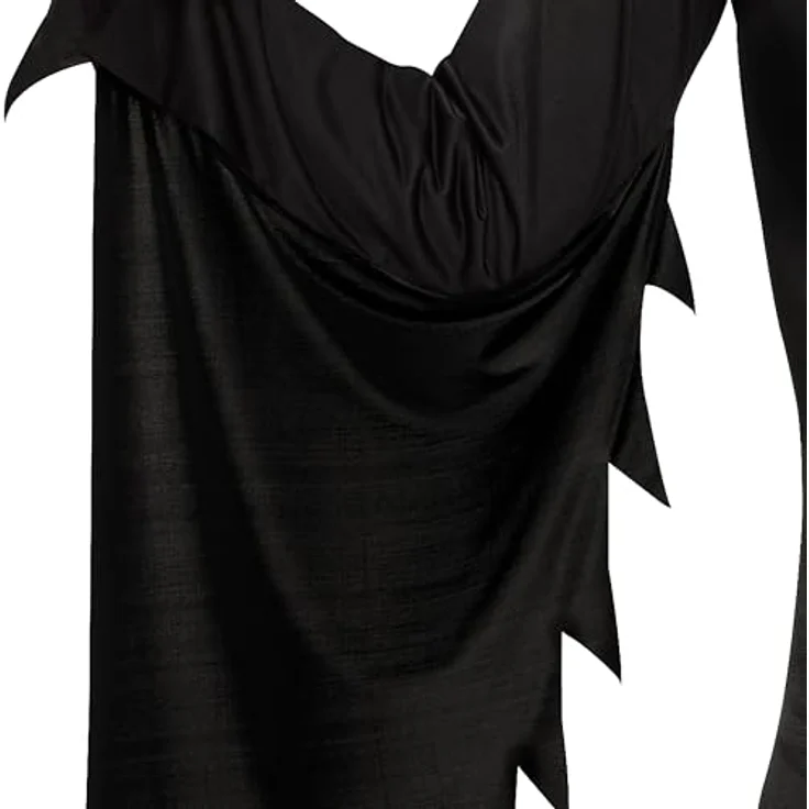 Fun World Division Scream - Ghostface Abendkleid (S), schwarzes Kapuzenkleid mit Masken-Zubehör für Halloween, 100% Polyester – Bild 4