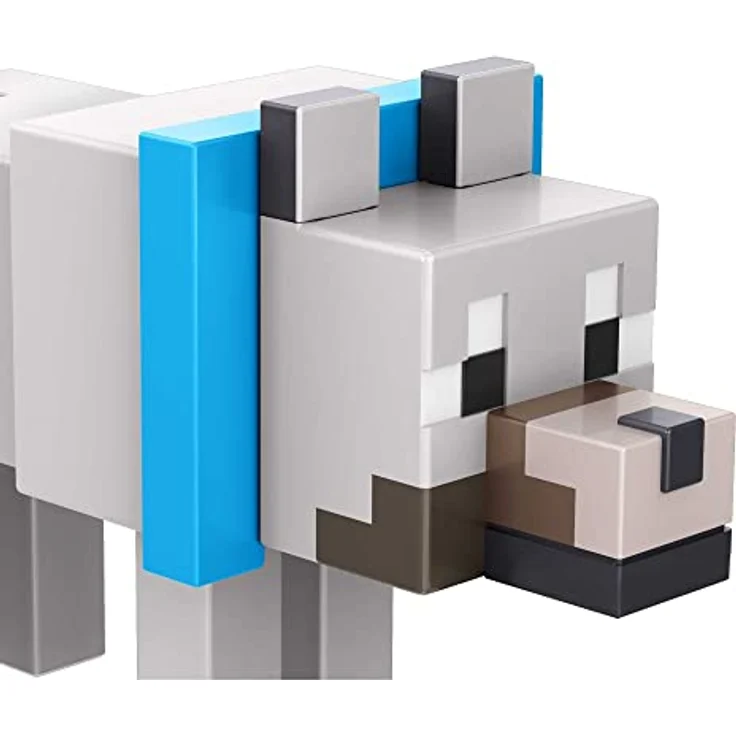Mattel Minecraft HFC30 - Actionfigur Wolf zum Selberbauen (8 cm), 1 Portalteil und Zubehörteil, Spielzeug Geschenk zum Sammeln für Fans und Kinder ab 6 Jahren – Bild 4