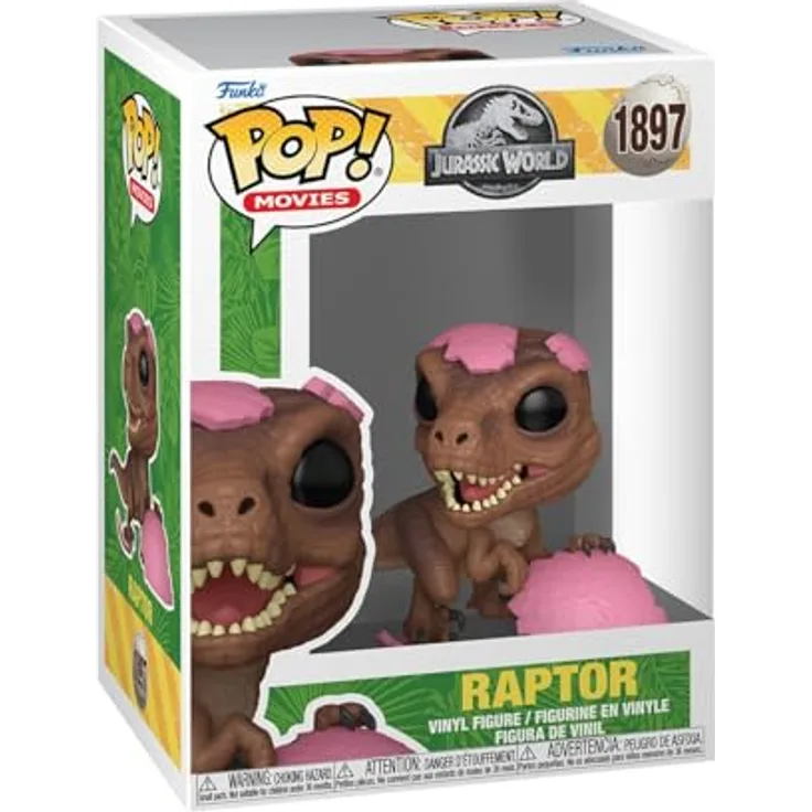 Funko Pop! Movies: Jurassic Park SPRG - Raptor, Vinyl-Sammelfigur, ca. 9,5 cm hoch, offizielles Merchandise für Sammler und Fans