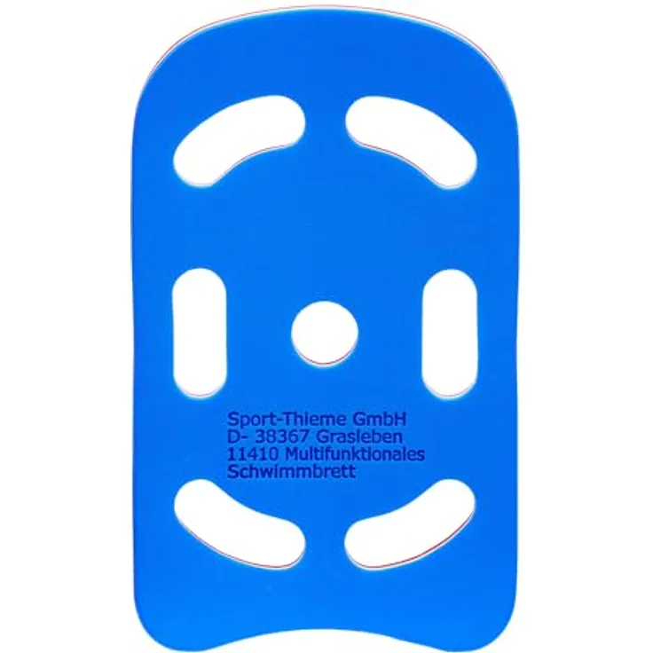 Sport-Thieme Schwimmbrett Multi, Schwimmhilfe und Kick-Board für Erwachsene und Kinder, ergonomische Grifflöcher, aus weichem PE-Schaumstoff, 49x29x3,8 cm