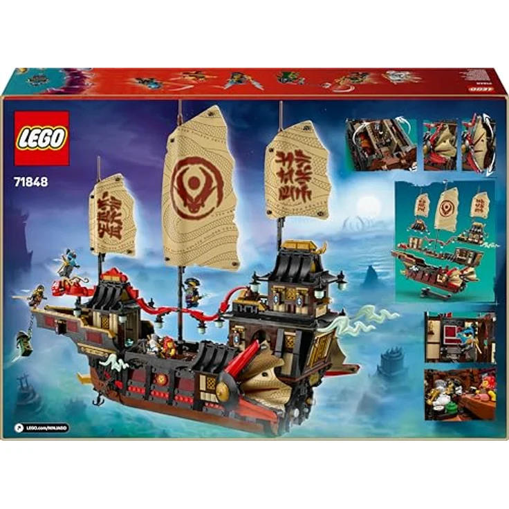 LEGO Ninjago 71848, Tempel-Flugsegler mit 2.387 Teilen, für 14+ Jahre, interaktive Funktionen und Präsentationsständer – Bild 7