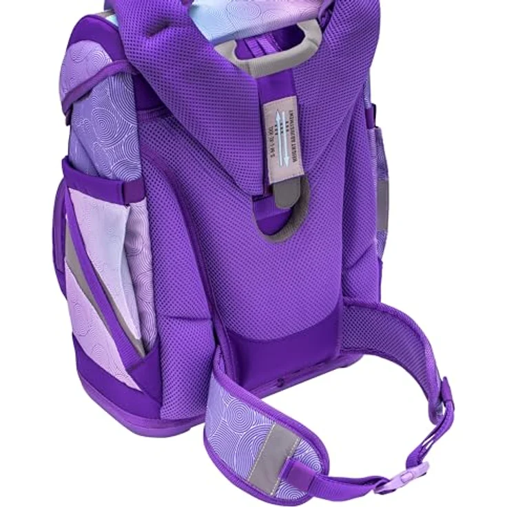 Belmil Smarty Schulranzen Set 5-teilig, ergonomische Schultasche mit 6 Patches, wasserabweisendes Polyester, für Kinder 6-10 Jahre, 20 L Volumen – Bild 9