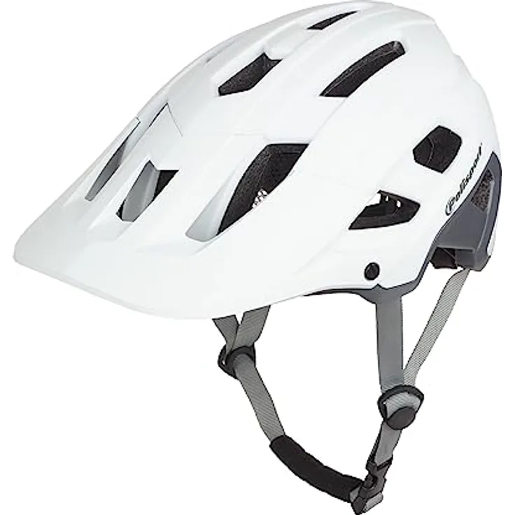 Polisport Unisex-Adult Helmet Mountain PRO Weiss/Grau, M - EINSTELLBAR UND LEICHT, BELÜFTET, SICHER