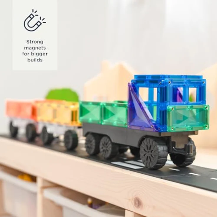 Connetix Rainbow Transport Pack Magnetspielbausteine, 50 Teile, pädagogisches Lernspiel, ab 3 Jahren – Bild 2