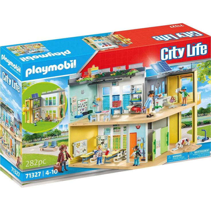 Playmobil® Konstruktions-Spielset Große Schule (71327), City Life, (282 St), Made in Germany