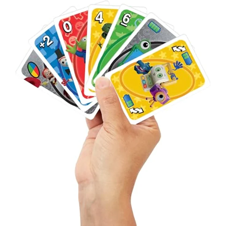 UNO Toy Story 5, Kartenspiel mit Charakterillustrationen und „Fully Charged“-Regel für abenteuerliche Spieltwists, ab 7 Jahren – Bild 2