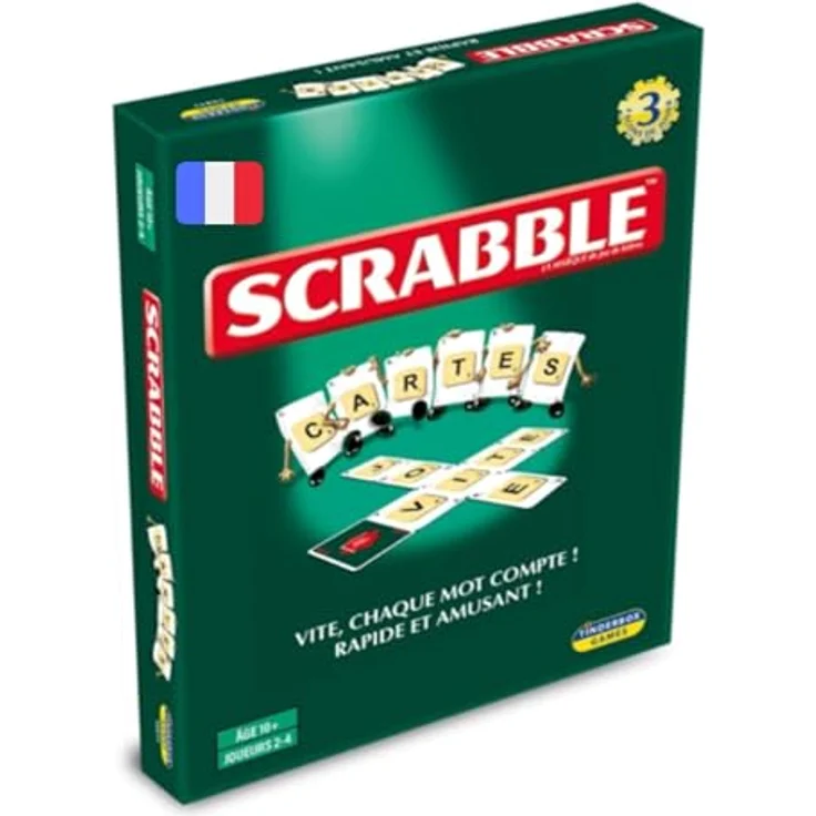 Megableu Scrabble Tischspiel (FR), Kartenspiel für 2-4 Spieler, fördert Sprachfähigkeiten und strategisches Denken, ab 10 Jahren – Bild 1
