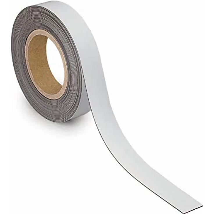 MAUL Kennzeichnungsband 30mm x 1mm | Beschriftbares Band mit magnetischer Rückseite | Vielseitig anwendbar in Büro, Werkstatt, Lager und Küche | Individuell zuschneidbar | 10m Länge | Weiß