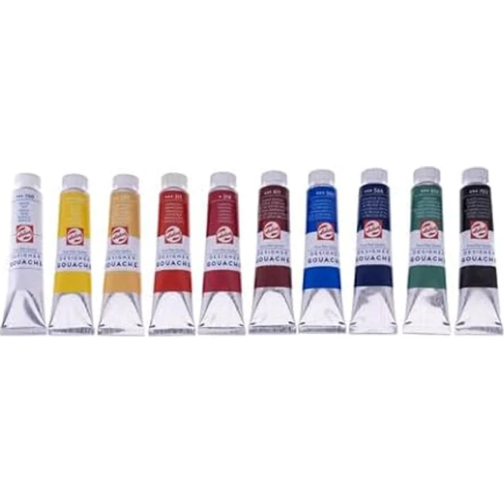Talens Gouache Extra Fine Basis-Set, 10 x 20 ml, hochpigmentierte Plakatfarbe mit mattem Finish – Bild 3
