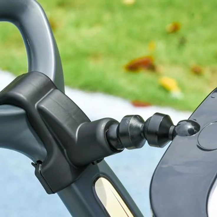 AIYAPLAY Rutscher 3-in-1 Schub- und Haltestange mit Rückenlehne, Schiebeauto und Lauflernhilfe für Kinder 1–3 Jahre, weiß+schwarz – Bild 8