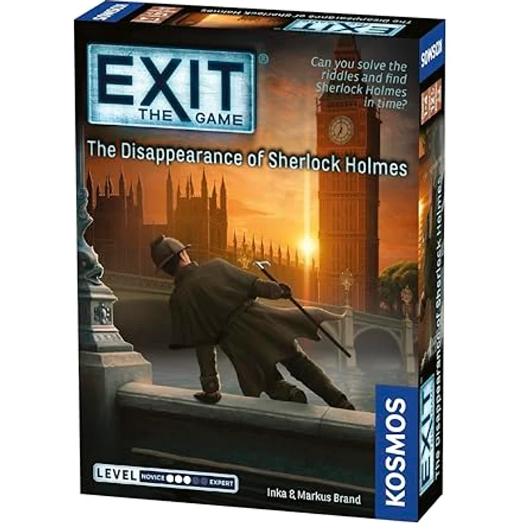 Thames & Kosmos EXIT: Das Verschwinden von Sherlock Holmes, Escape Room Kartenspiel für 1-4 Spieler, ab 12 Jahren, 88 Karten und Decoder inklusive – Bild 1