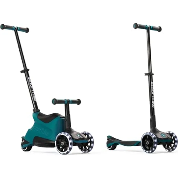 smarTrike Xtend Toddler Ride On Scooter Toy, faltbarer Kinderroller mit XL LED Rädern, für Altersgruppe 1-12 Jahre, Teal