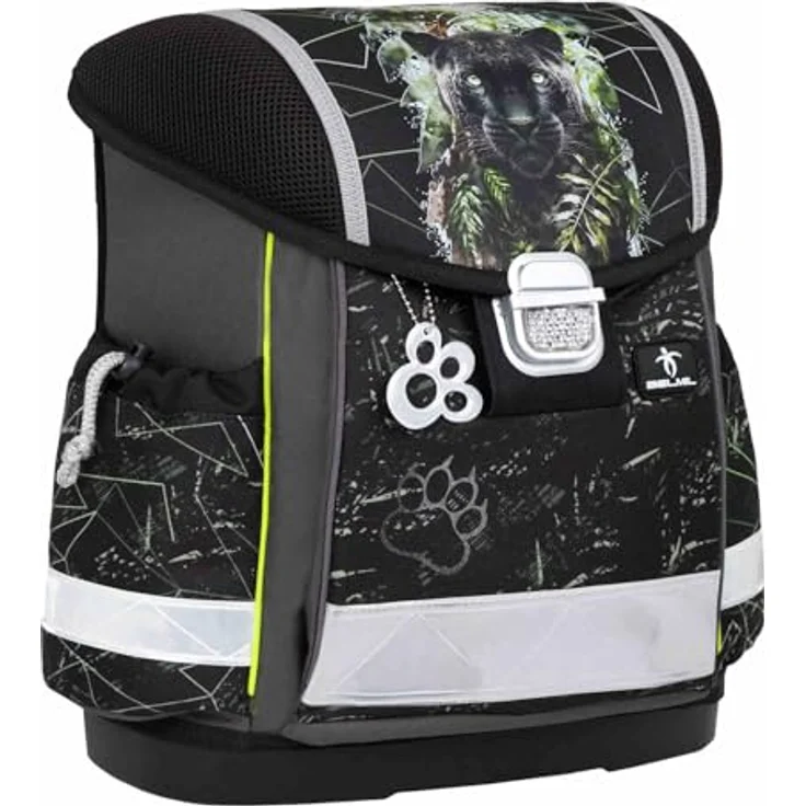 Belmil Classy Schulranzen Set 4-teilig (403-13/AG/S) (Black Panther 2), Ergonomisches wasserdichtes Schulranzen-Set mit Brustgurt, 19L, AGR empfohlen – Bild 2