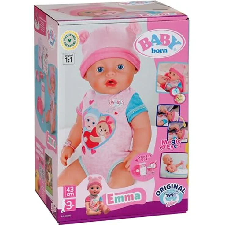 Baby Born Babypuppe Emma, 43 cm (Set, 11-tlg) mit magischem Teller und Zubehör – Bild 11