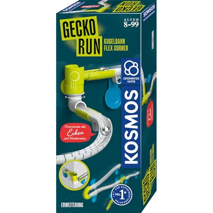 Kosmos 621292 Gecko Run - Flex Corner Erweiterung, Zubehör für Coole vertikale Kugelbahnen, zusätzliche Bahnelemente, ab 8 Jahren – Bild 1