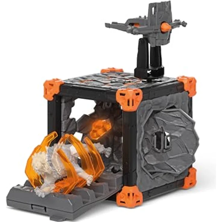 Schleich BattleCave Lavabär, Eldrador Creatures mit feuerrotem Fell und Lava-Weltenkristall, 15 cm – Bild 3