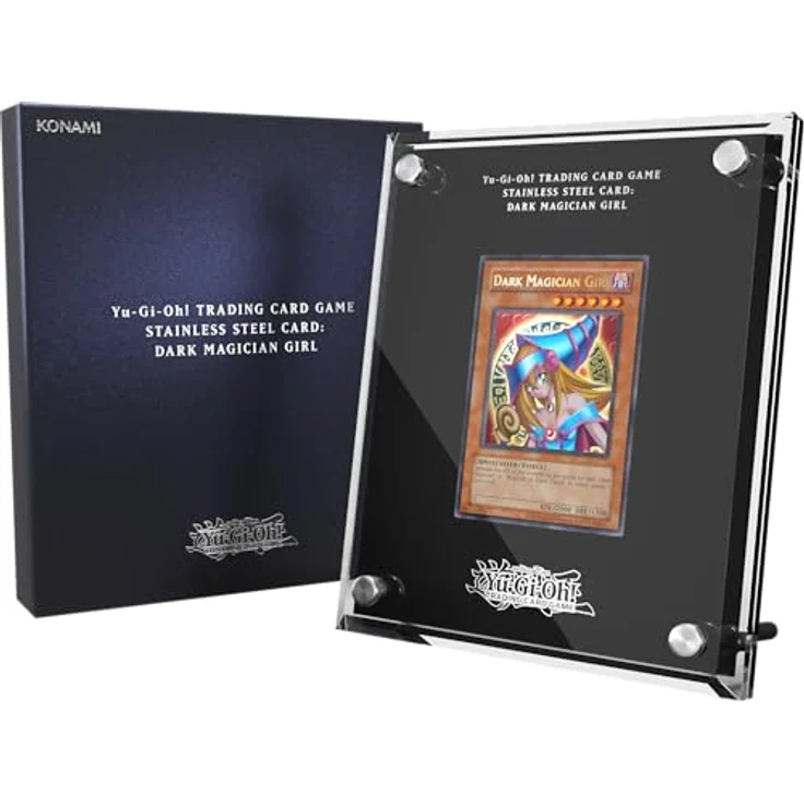 Konami Yu-Gi-Oh! Stainless Steel Card: Dark Magician Girl, kunstvolles Sammlerstück aus Edelstahl, 15 cm x 20 cm – Bild 1