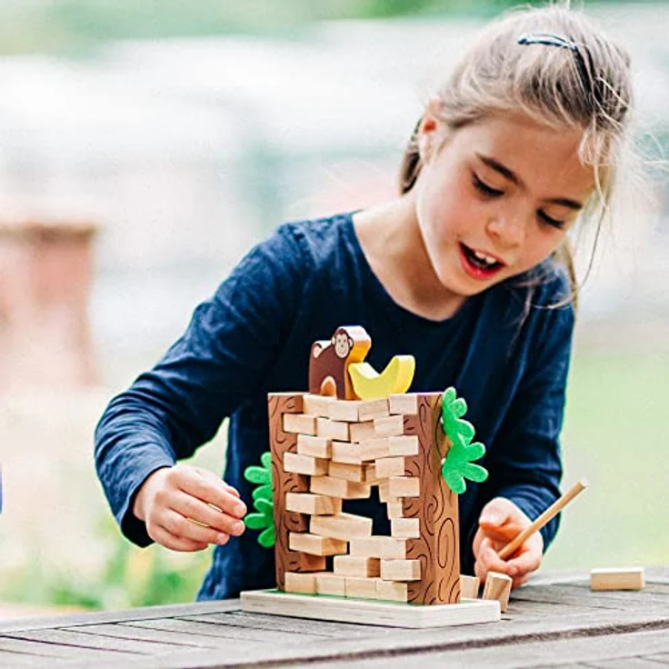 Bigjigs Toys Dschungelabsturz, Lernspielzeug aus nachhaltigem Holz, 2 Spieler – Bild 4