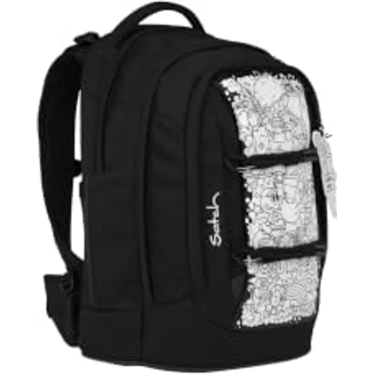Satch Schulrucksack Pack, A4-tauglich mit gepolstertem Laptopfach und verstellbarem Tragesystem, Schwarz – Bild 4