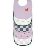 LÄSSIG Baby Kleinkind Lätzchen Set (5 St.) Klettverschluss Baumwolle wasserdicht/ Value Pack Bib Happy Rascals Heart