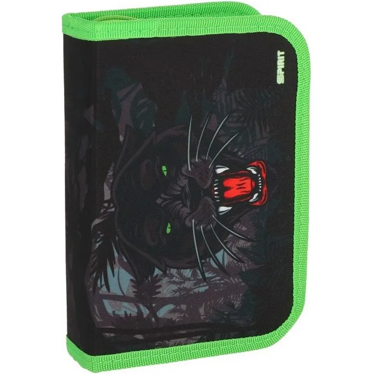 Spirit Federmäppchen Schüler-Etui Wild Panther 28 teilig 1-Zipper Mäppchen