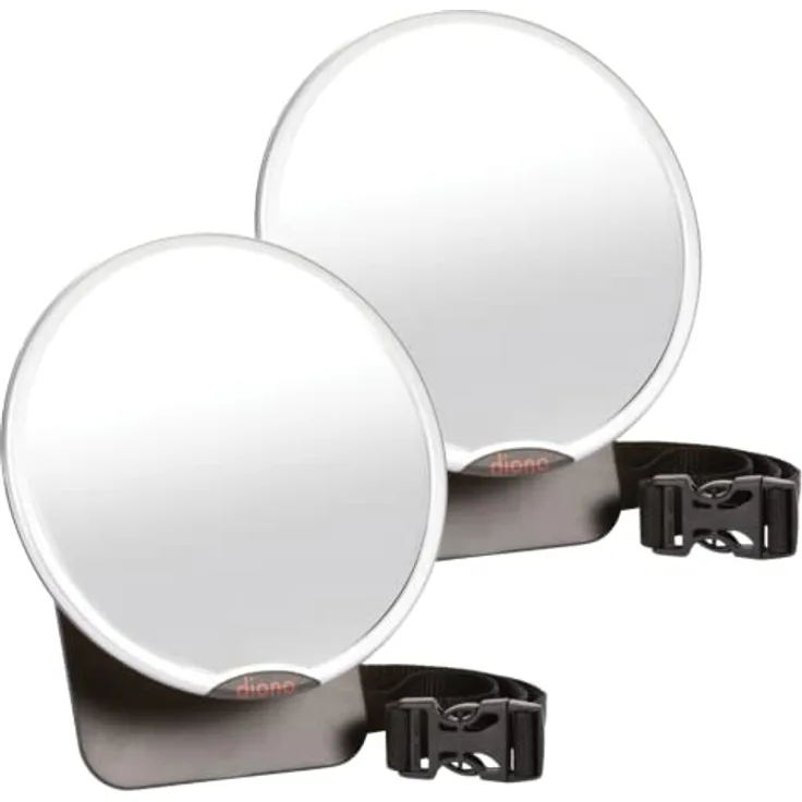 Diono Easy View, einstellbarer Rücksitzspiegel, Silber (2er-Pack)
