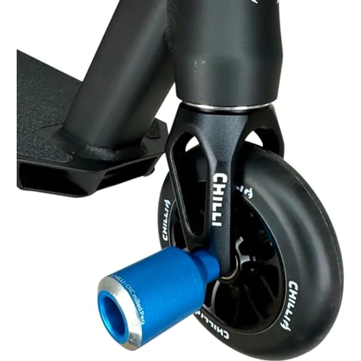 Chilli Stuntscooter Chilli Pro Rockets Stunt-Scooter Pegs Tret Roller Grind Stangen Blau, Aluminium Pegs für Park Rider, passend für verschiedene Chilli Modelle – Bild 6