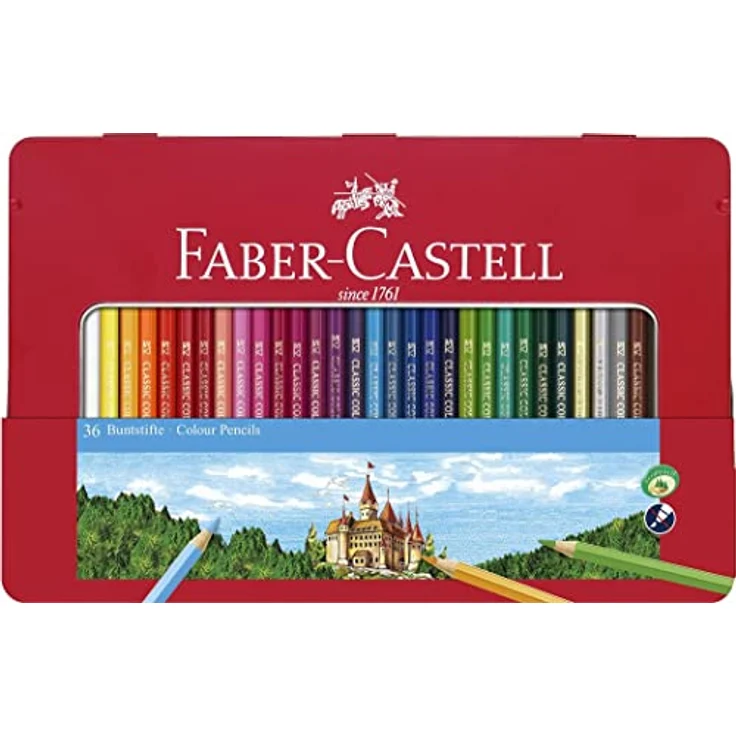 Faber-Castell 115886 - Buntstifte Hexagonal, 36er Metalletui - Preisvergleich – Bild 1