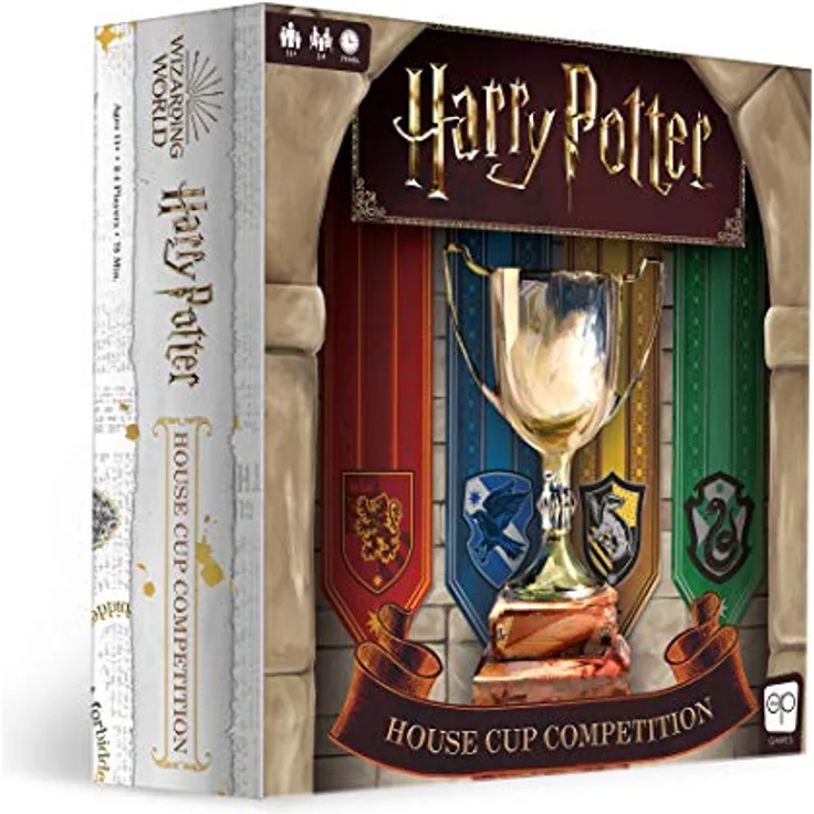 USAopoly Harry Potter: House Cup Competition, Brettspiel für 2 bis 4 Spieler, ab 11 Jahren, 75 Minuten Spielzeit, 1.751 kg
