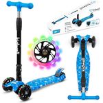 COIL Kinderroller, Dreiradscooter, Tretroller, Dreirad-Balance-Roller, Cityroller VENTO, ABEC-7-Lager, 3-stufige Lenkradverstellung, LED-Räder, Blau
