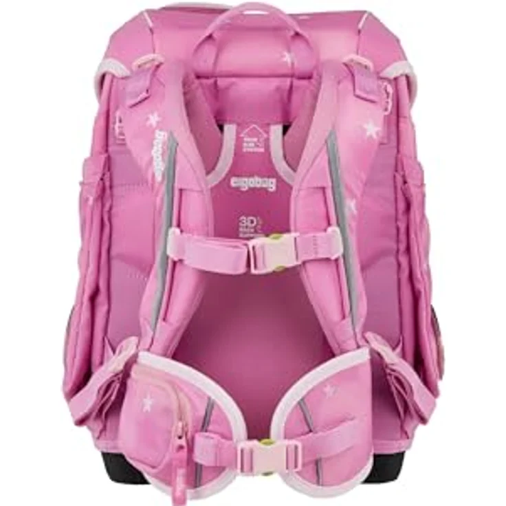 ergobag cubo Set, ergonomischer Schulranzen 5-teilig für 1. Klasse, höhenverstellbar, standfest und reflektierend, individuell gestaltbar, 28 x 40 x 25 cm – Bild 5