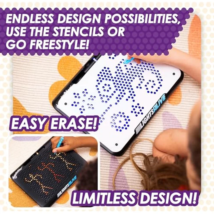 Tomy Megasketcher - Lights Alive, interaktive Maltafel mit 8 leuchtenden Farben und 4 Animationseffekten, geeignet für Kinder ab 3 Jahren – Bild 4