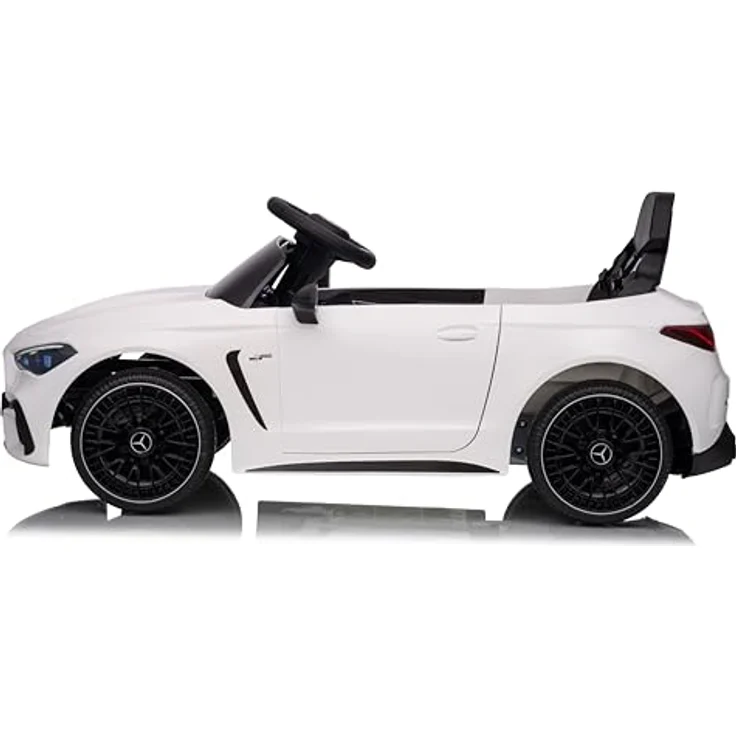 FINOOS Kinder Elektroauto Mercedes CLE53 AMG 12V mit Fernbedienung, weich, LED-Beleuchtung und Soft-Start, weiß – Bild 3