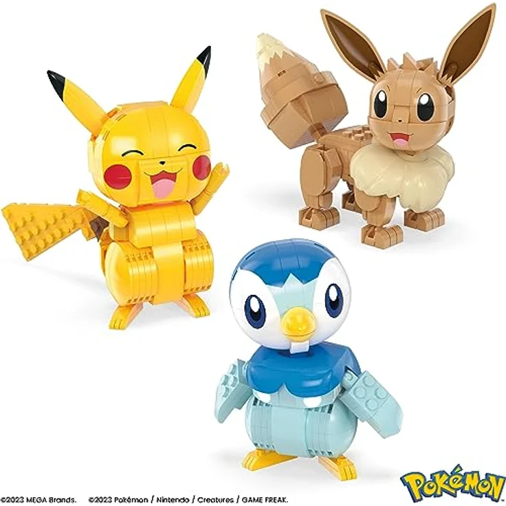 Mega Brands Set Trio Figuren Pokemon zum Bauen, Sammelfiguren für Sammler und Fans – Bild 3