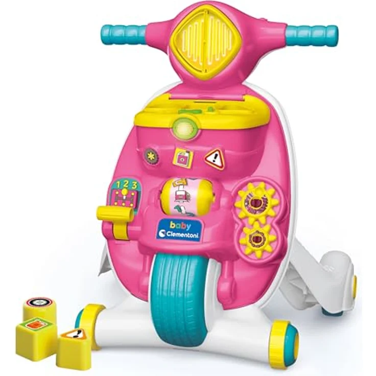 Clementoni Baby Valentina Scooterina Primi Passi 2 in 1 Aufsitzroller, Pink – Bild 1