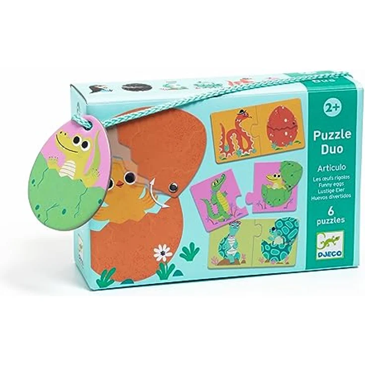 Djeco 38193 Lustige Eier, pädagogisches Brettspiel aus hochwertigen Materialien, bunt – Bild 5