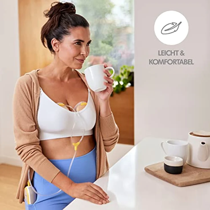Medela Freestyle Hands-Free Milchpumpe |, tragbare und diskrete elektrische Doppelmilchpumpe mit App-Konnektivität, Yellow – Bild 6
