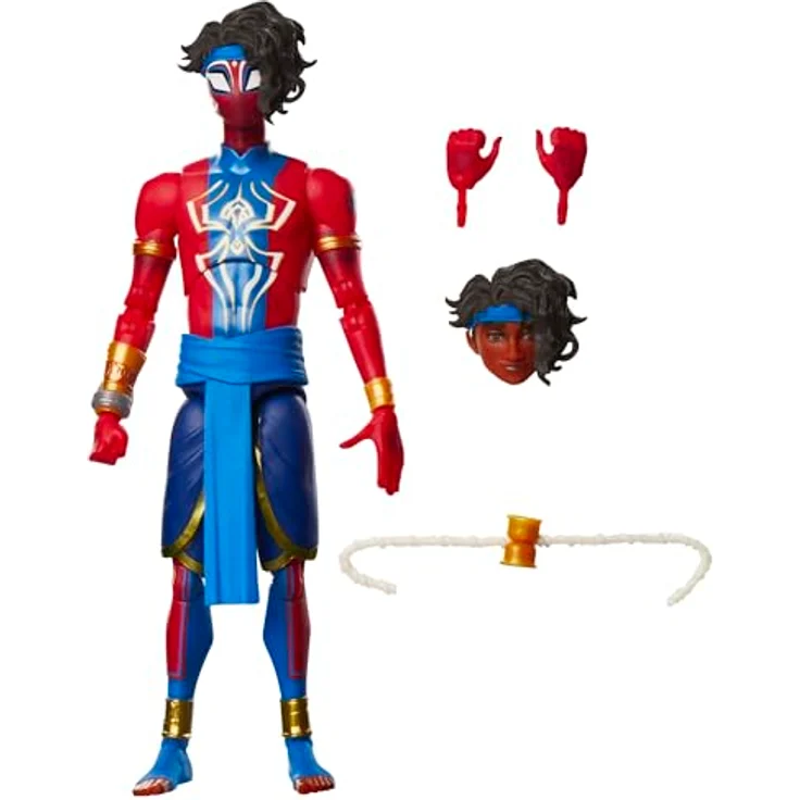 Marvel Legends Series Pavitr Prabhakar, Action-Sammelfigur zu Spider-Man: Across The Spider-Verse, 15 cm, Rot, Blau, mit austauschbarem Kopf und Handpaar, über 20 beweglichen Punkten – Bild 1