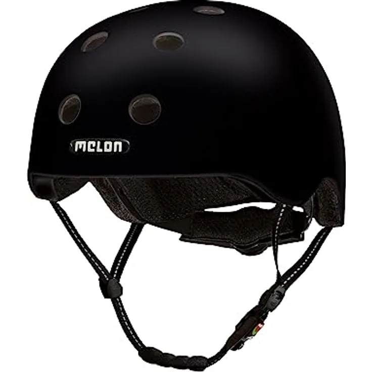 Melon Fahrradhelm »Closed Eyes« für Damen, Herren und Kinder | Leichter & sicherer urbaner Cityhelm mit Magnetverschluss, individuell anpassbar in schwarz | Größe M-L (52-58 cm)