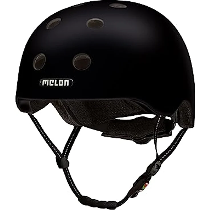 Melon Fahrradhelm »Closed Eyes« für Damen, Herren und Kinder | Leichter & sicherer urbaner Cityhelm mit Magnetverschluss, individuell anpassbar in schwarz | Größe M-L (52-58 cm) – Bild 1