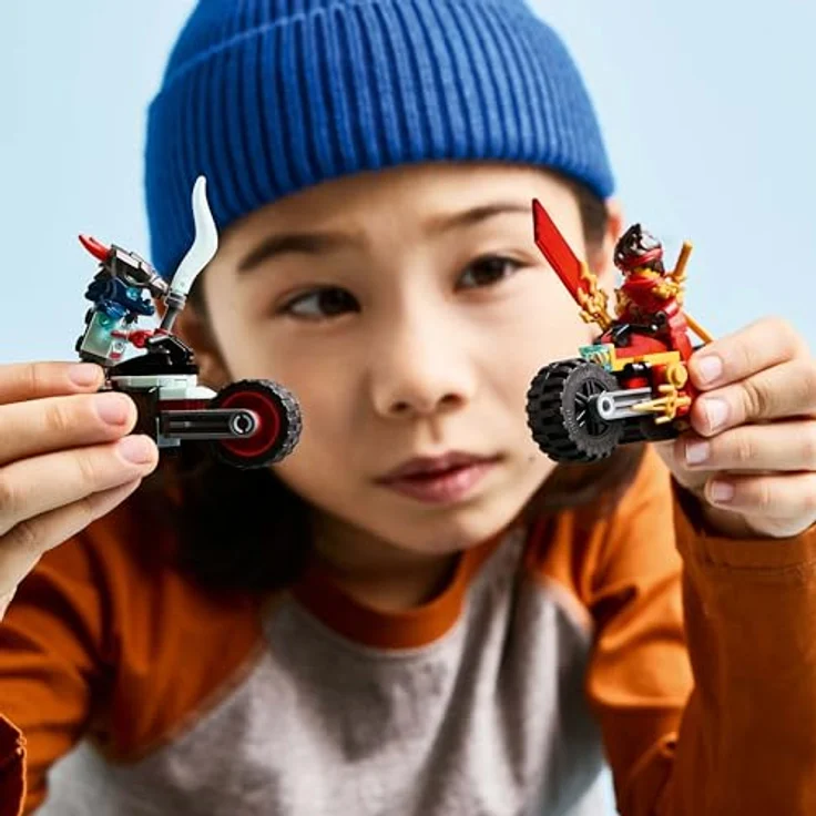 LEGO Ninjago 71838 - Kais Motorradrennen, actiongeladenes Spielset mit 2 Ninja-Bikes und 2 Minifiguren, rot – Bild 6