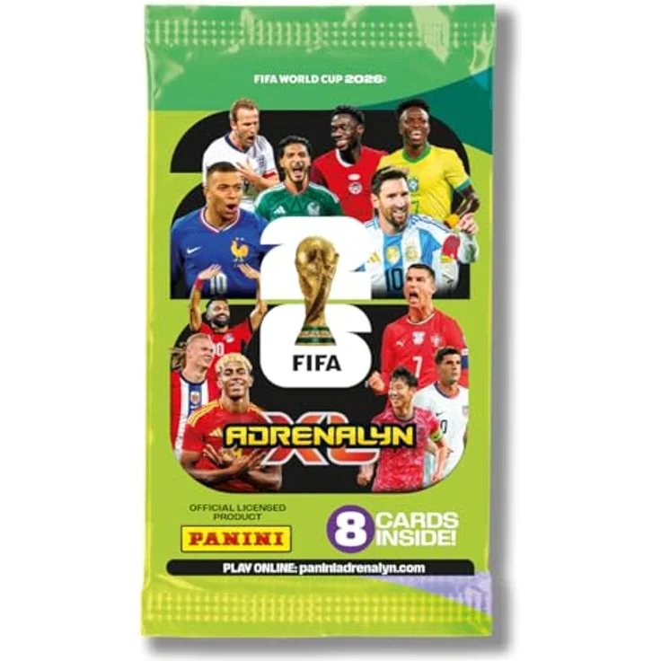 Panini FIFA World Cup 26 Trading Cards Special Box, Sammelkarten Set mit 8 Packs, 10 limitierten Karten und Checkliste Poster – Bild 2