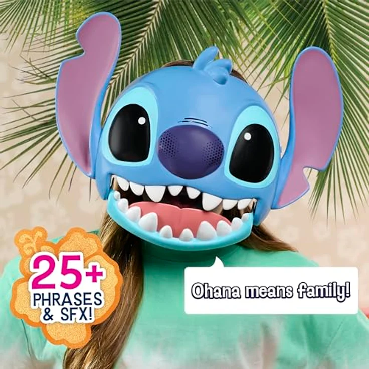 Just Play Disney Stitch Talking Mask, sprechende Maske mit 25+ Soundeffekten, verstellbare Bänder, Kinderkostüm ab 3 Jahren – Bild 2