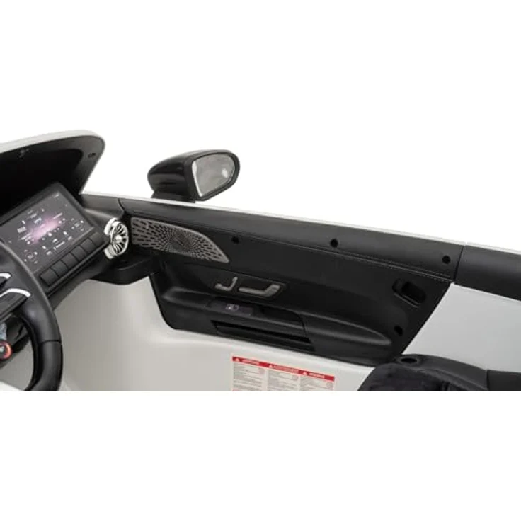 Beneo Elektrisches Kinderauto Mercedes GT63 AMG, 24V Zweisitzer mit 4x4-Antrieb, weiß, verstellbarer Fahrersitz, weiche EVA-Räder, 2,4-GHz-Fernbedienung, USB/Bluetooth, 200W-Motoren, Federung, Lithium-Akku, LED-Lichter, ORIGINAL-Lizenz – Bild 8