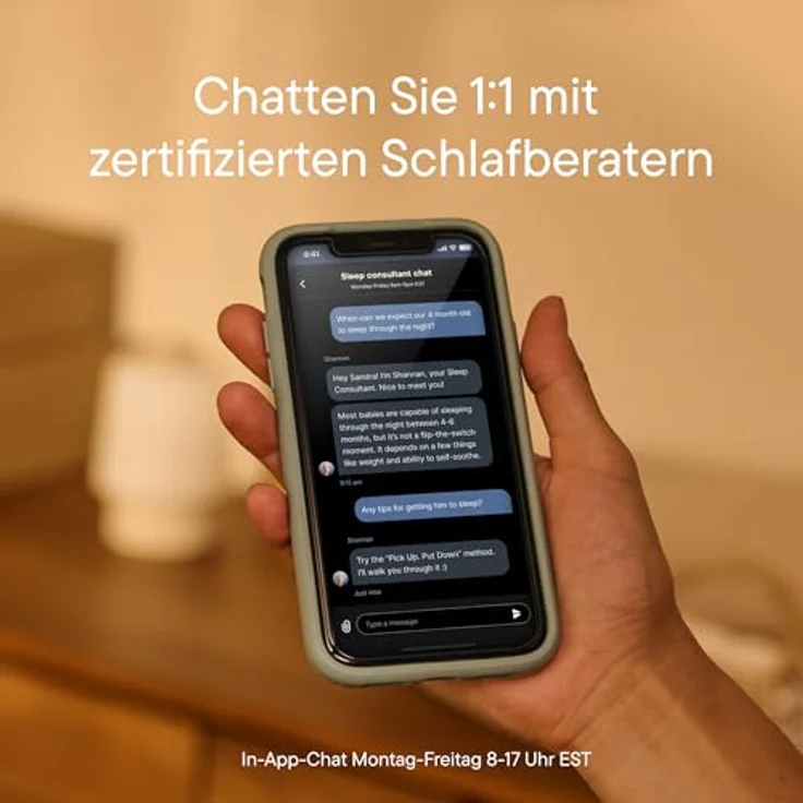 Hatch Baby Soundmaschine & Nachtlicht, Einschlafhilfe mit WLAN-Steuerung und Hatch+ Zugang, Weiß – Bild 5