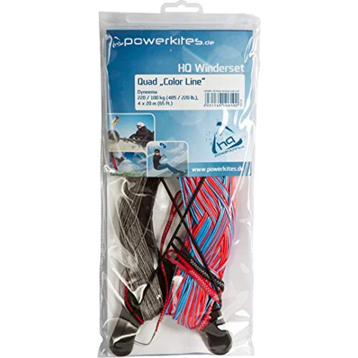 HQ HIGH QUALITY DESIGN HQ4-Kites 118211 Beamer 2.0 Yellow Vierleiner Lenkmatte Handlekite 2.0qm Spannweite 265cm inkl. 200/120kp Dyneemaschnüre 4x20m auf Quad-Handles 5-33 Knoten – Bild 4